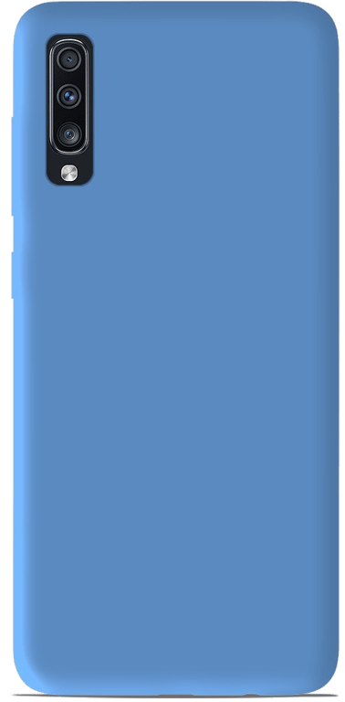 Coque silicone unie compatible Mat Bleu Samsung Galaxy A50