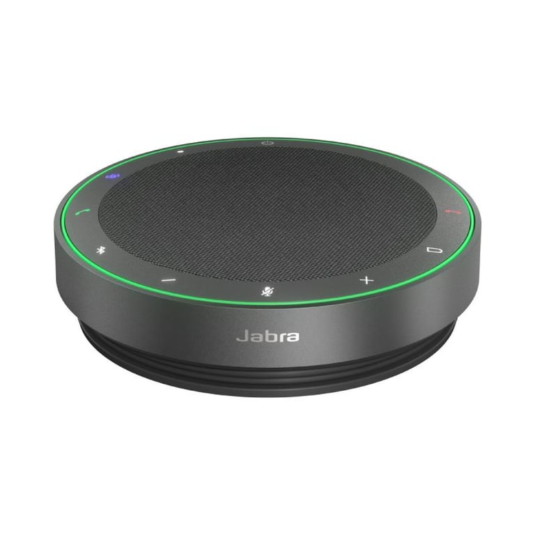 Jabra Speak2 75 Enceinte Bluetooth USB-A, 4 micros antibruit et Haut-Parleur 65 mm Pleine Gamme - Certifié MS Teams, Fonctionne avec d?Autres Plates-Formes - Gris foncé - Neuf