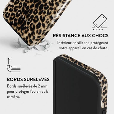 Burga Funda para iPhone 13 Tough Shockproof Modelo Player Léopard