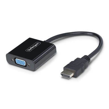 StarTech.com Adaptateur HDMI vers VGA, Convertisseur Vidéo Actif pour Ordinateur Portable/Bureau, 1920x1080 (1080p), Source HDMI vers Moniteur/Affichage/Projecteur VGA