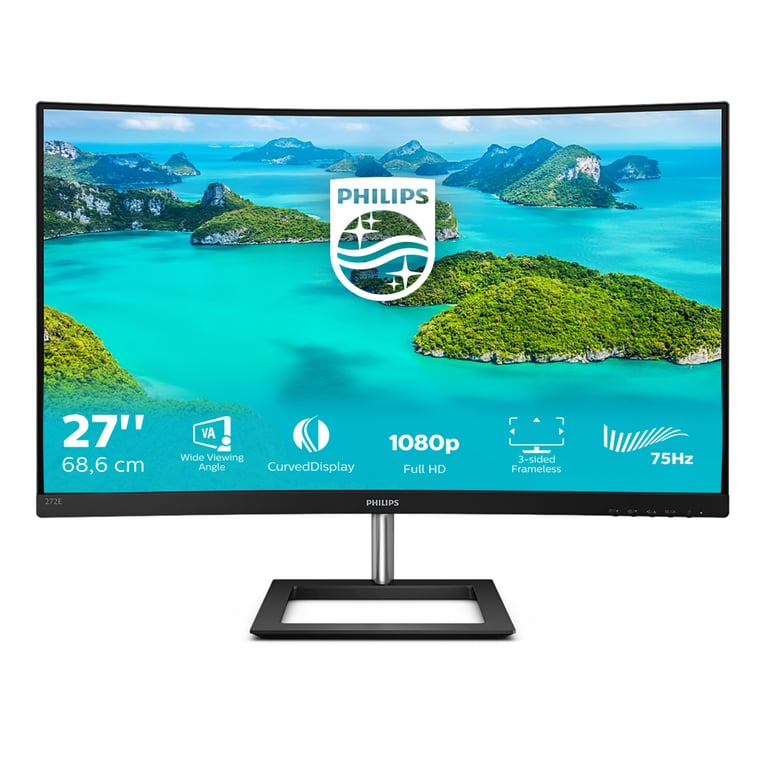 Philips 272E1CA 27 CURVE FHD75HzVA4msHDMIDPVGA - vue 2