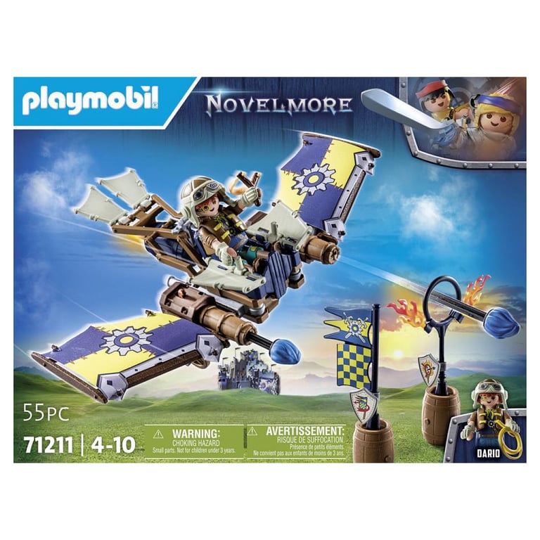 Planeur Dario Bleu avec Personnage et Équipements Amovibles - Neuf