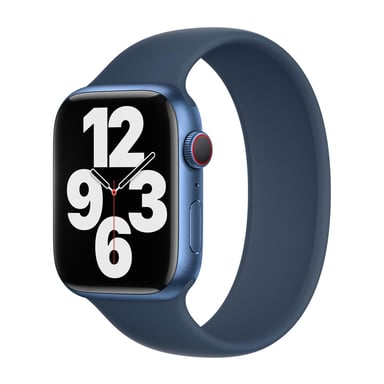 Bracelet Boucle unique en Silicone pour Apple Watch | 38/40/41/42 mm - Taille 3 - Abyss Blue