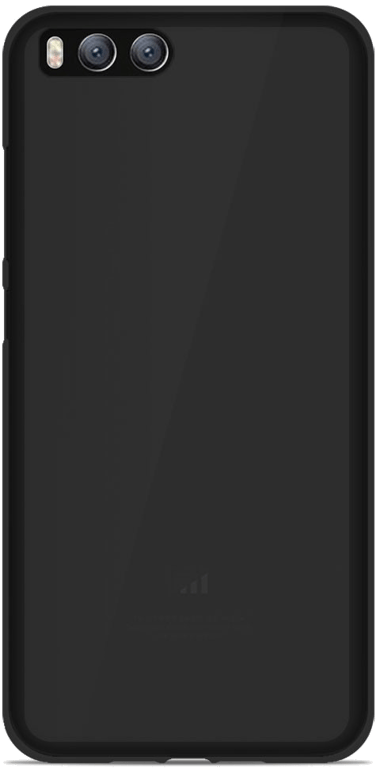 Coque silicone unie compatible Givré Noir Xiaomi Mi 6