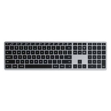 Satechi Teclado SLIM X3 USB-C Bluetooth QWERTY retroiluminado con teclado numérico Gris