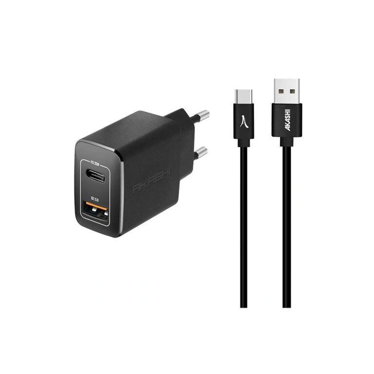 Akashi Chargeur Secteur USB A Quick Charge 3.0 + Câble USB C - vue 4