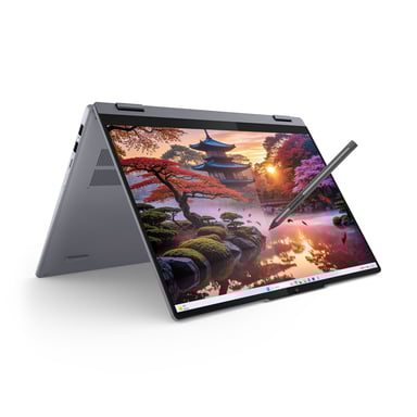 Lenovo IdeaPad 5 2-in-1 16AKP10 Copilot+ PC AMD Ryzen AI 5 340 Hybride (2-en-1) 40,6 cm (16'') Écran tactile WUXGA 16 Go LPDDR5x-SDRAM 512 Go SSD Wi-Fi 7 (802.11be) Windows 11 Home Allemand Gris