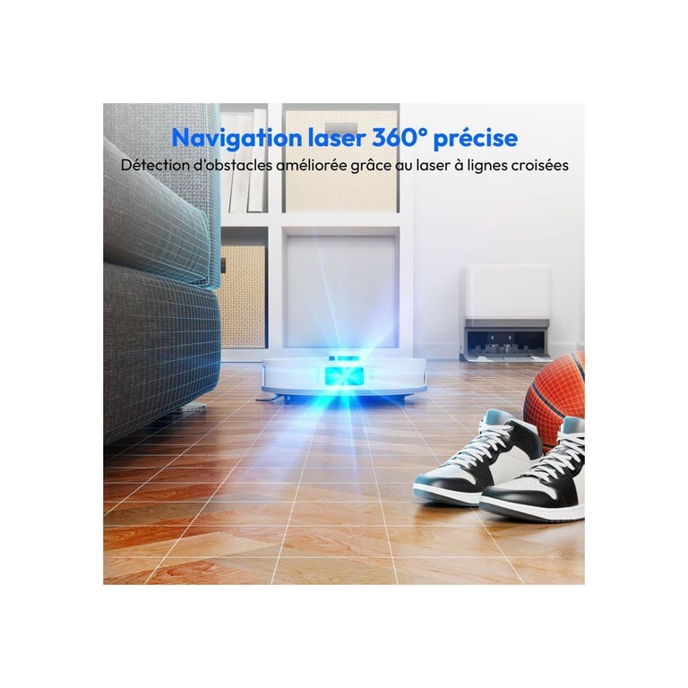 Aspirateur robot laveur MEDION MD12039 X55SW+ 225 min 10000 Pa Navigation Laser 3 - vue 3