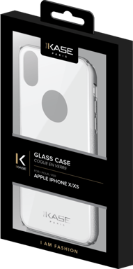 Funda de cristal para Apple iPhone X/XS, blanco luminoso