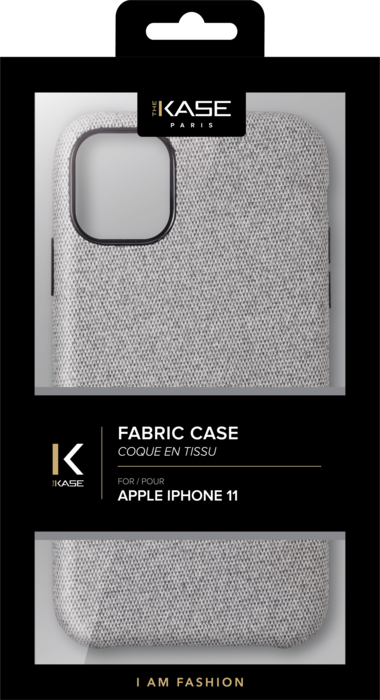 Coque en tissu pour Apple iPhone 11, Gris Sabre