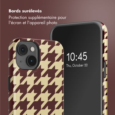 Selencia Coque arrière Vivid avec MagSafe pour Apple iPhone 14 - Pied-de-Poule