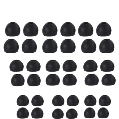 Cuscinetti auricolari in silicone per cuffie intrauricolari da 4,5-6 mm Black