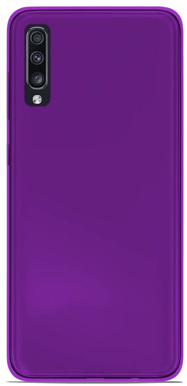 Coque silicone unie compatible Givré Violet Samsung Galaxy A70