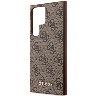 Funda Guess 4G Metal Gold Logo para Samsung Galaxy S23 Ultra, marrón