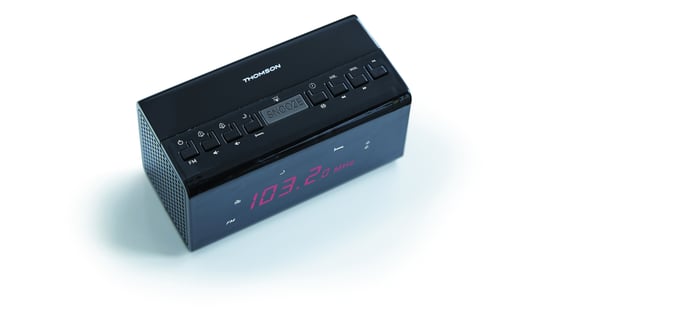 Thomson CR50 radio Reloj Negro