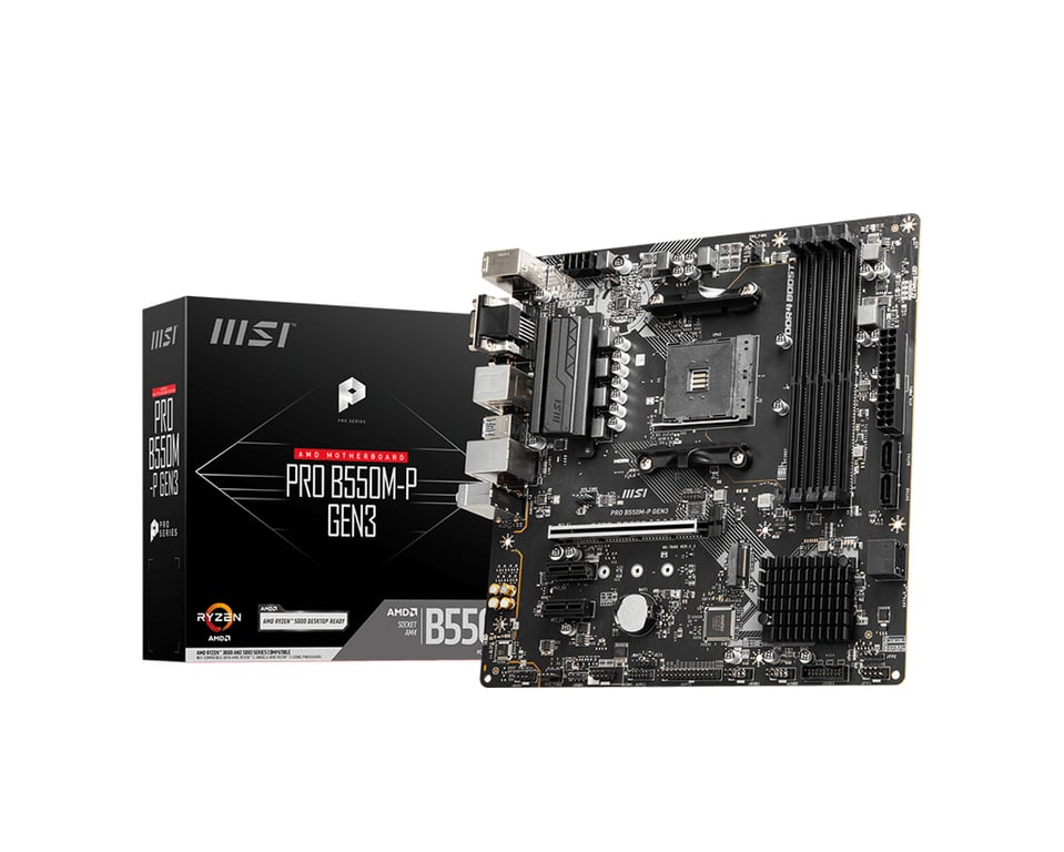 MSI PRO B550M P GEN3 carte mère AMD B550 Emplacement AM4 micro ATX Neuf - vue 2