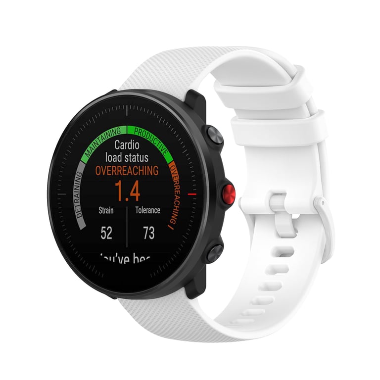 INF Bracelet De Montre En Silicone Compatible Avec Polar Ignite/unite Blanc - vue 3