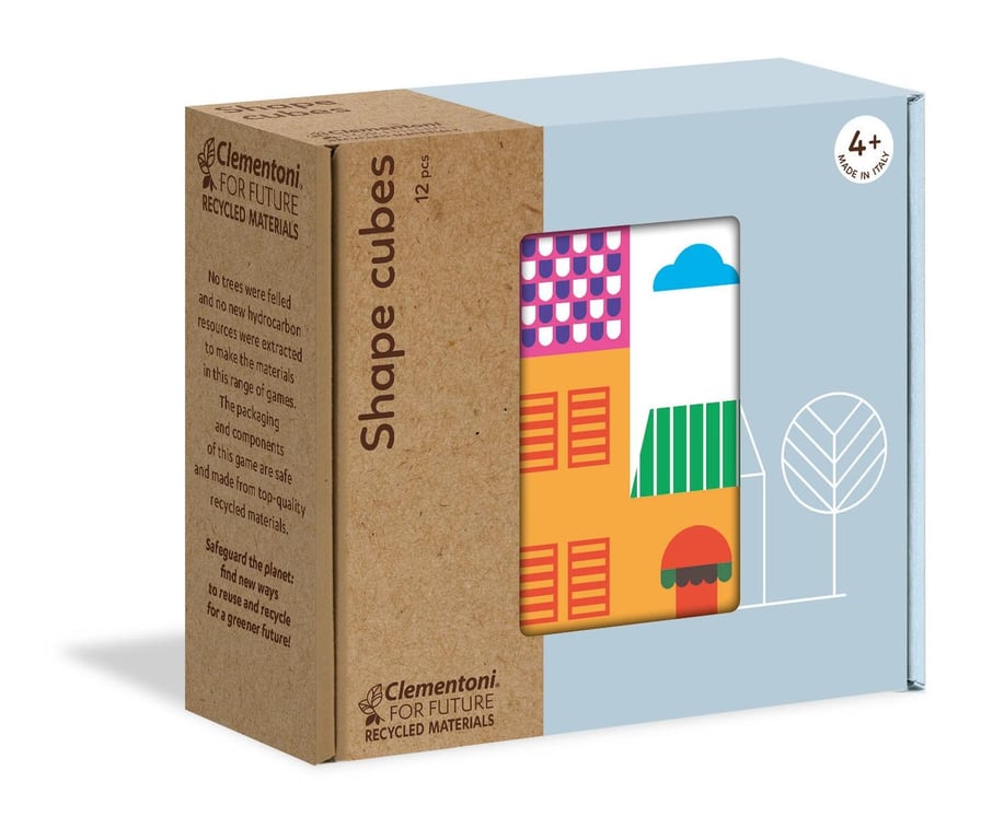 Clementoni Shape Cubes Puzzle à formes 12 pièce(s) Bâtiments - Neuf