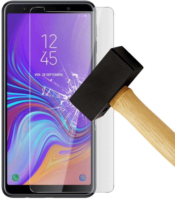 Film verre trempé compatible Samsung Galaxy A7 2018