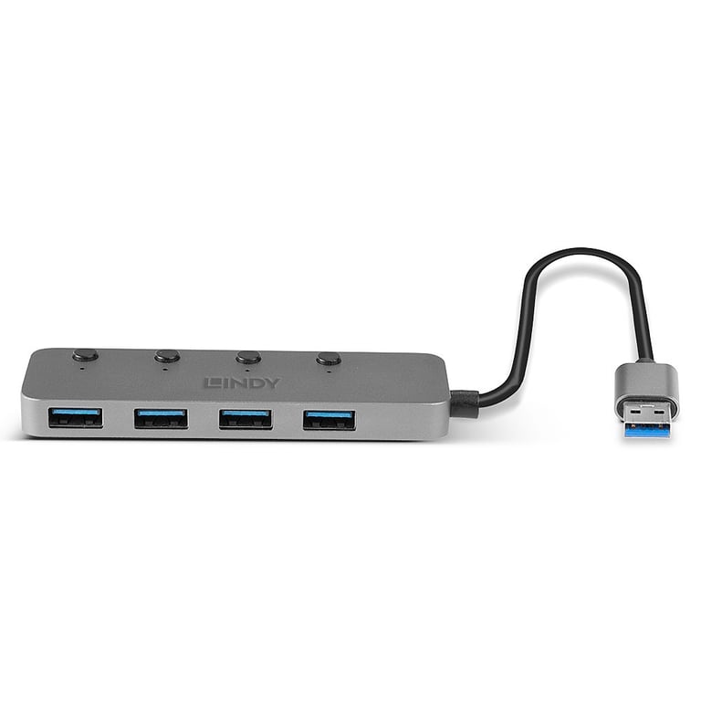 Lindy 43309 hub & concentrateur USB 3.2 Gen 1 3.1 Gen 1 Type A 5 Mbit/ Neuf - vue 2
