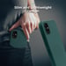 Moozy Lifestyle. Custodia progettata per Samsung A51, verde scuro - Custodia in silicone liquido con finitura opaca e rivestimento in morbida microfibra.