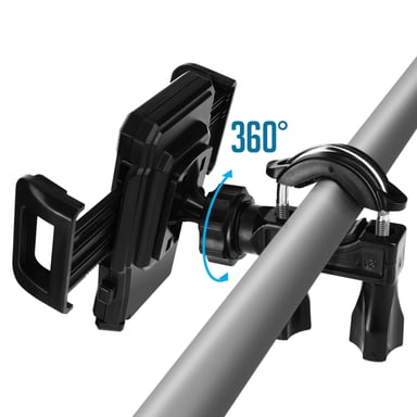 Support Vélo Universel Fixation Guidon Pinces ajustables Rotatif 360° LinQ Noir