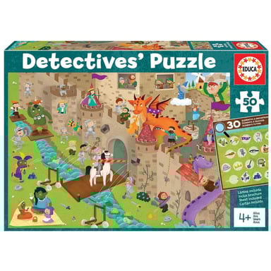 Puzzle de detectives de 50 piezas - El castillo misterioso