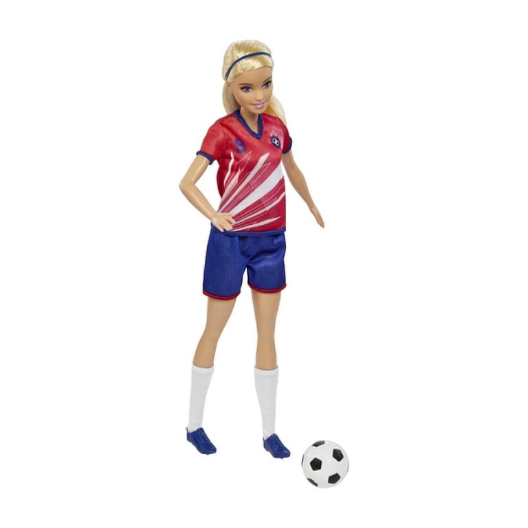 Poupée Footballeuse Barbie HCN17 – Tenue de Football et Ballon Inclus - vue 5
