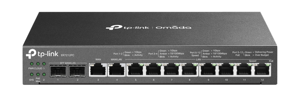Tp-Link Omada Er7212Pc V1 - Routeur - Commutateur 8 Ports - Gige - Ports Wan : 4 - Fixation Murale
