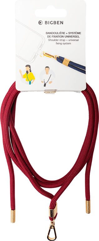 Bandoulière Universelle Amovible Longueur Ajustable avec Détail Gold Bigben - vue 6