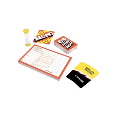 Jeu de société 60 Seconds Slam Goliath, jeu de rapidité et de mots, partie chronométrée 60 secondes, de 2 à +10 joueurs, dès 10 ans, Noir, Blanc, Orange