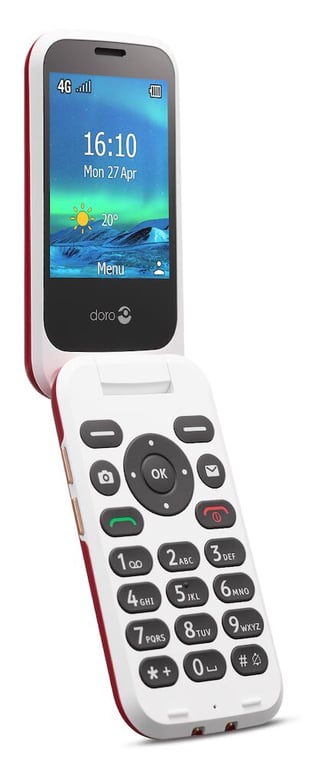 Doro 6880 7,11 mm (0.28 ) 124 g Rouge Téléphone pour seniors - Neuf