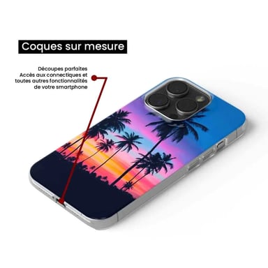 Funda de silicona - Compatible con Apple iPhone 17 Pro - diseño palmiers colores
