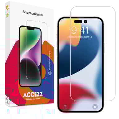 Accezz Protection d'écran en verre trempé pour Apple iPhone 14 Pro Max