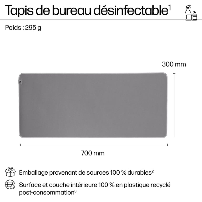 HP Tapis de bureau désinfectable 205 Neuf - vue 3