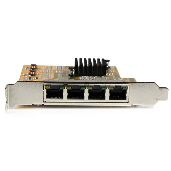 StarTech.com Carte réseau PCI Express à 4 ports Gigabit Ethernet avec chipset Realtek RTL8111G Adaptateur NIC PCIe GbE Adaptateur réseau PCIe Gigabit Ethernet x 4 jaune - vue 5