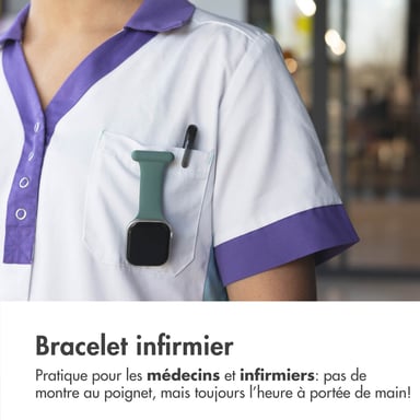 imoshion Bracelet infirmier en silicone pour Apple Watch | 44/45/46/49 mm - Vert