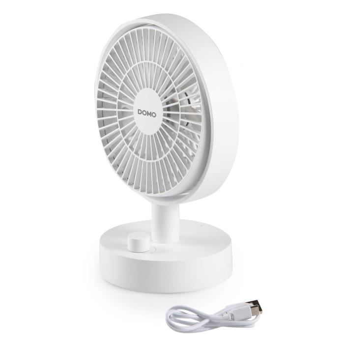 Ventilateur de table DOMO Li ion batt. 5V Rechargeable USB Diamètre 15 cm 10 vitesses - vue 2