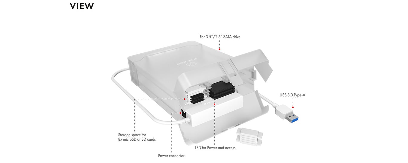 ICY BOX IB AC705 6G USB 3.2 Gen 1 3.1 Gen 1 Type A Neuf - vue 3