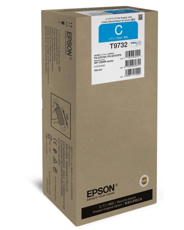 Epson WorkForce Pro WF C869R Cyan Ink SU - vue 4