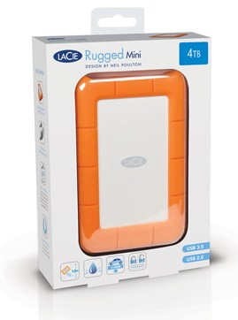 Disco duro externo - LaCie Rugged Mini - 4Tb - Naranja