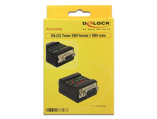 DeLOCK 2xDB9 DB9 Nero (Delock RS-232 Tester DB9 female > DB9)