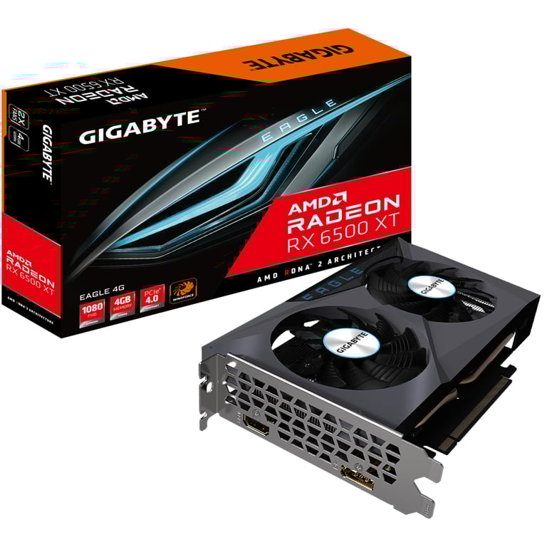 GIGABYTE EAGLE Radeon RX 6500 XT 4G AMD 4 Go GDDR6 Neuf