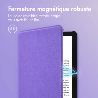 imoshion Étui de liseuse portefeuille Canvas pour Amazon Kindle (2024) / Amazon Kindle (2022) 11th gen - Violet