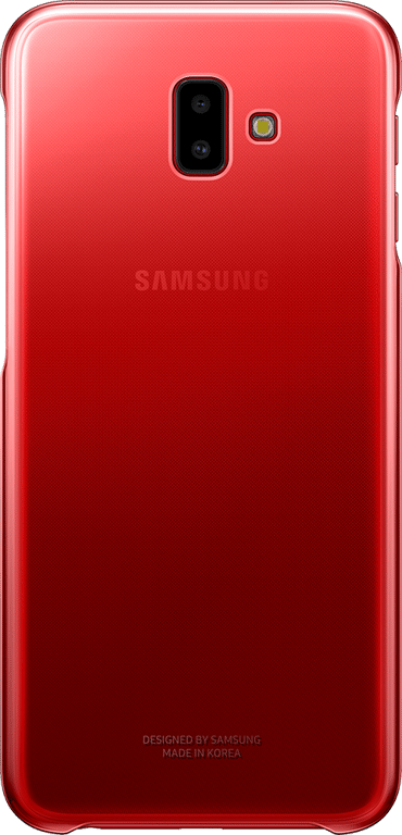 Coque rigide Evolution Samsung transparente et rouge pour Galaxy J6+ J610