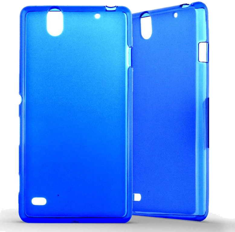 Coque silicone unie compatible Givré Bleu Sony Xperia C4