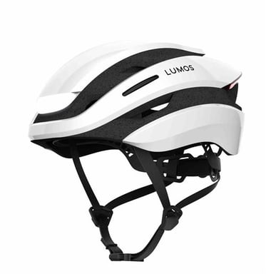 Casque vélo Lumos ULTRA BLANC avec éclairage avant/arrière et clignotants - Taille M/L