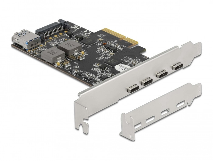 Carte PCI Express DELOCK 4 Ports USB Type C + 1 USB Type A USB 3.2 Gen 2