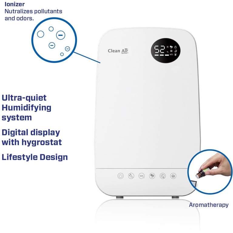 Clean Air Optima Humidificateur avec ioniseur CA espaces jusqu'à 65m² / 160m³ Neuf - vue 3