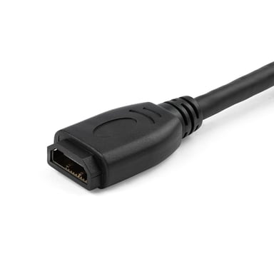 StarTech.com Cable de 15cm de Extensión Alargador HDMI 2.0 de Alta Velocidad con Ethernet - Extensor de Puertos - Cable para Conservar Puertos de Cone